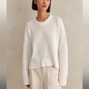 Me+Em Chunky Cotton Curved Hem Sweater